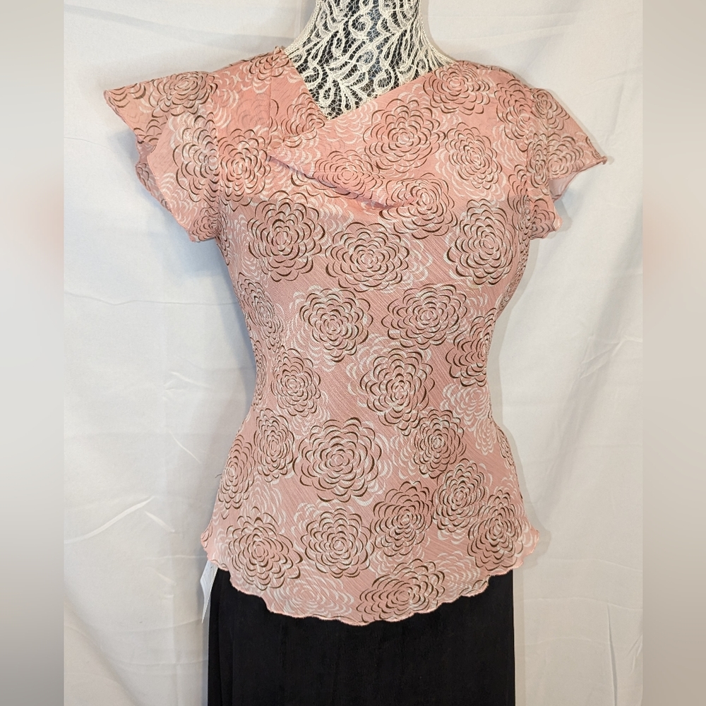 East 5th Pink & Brown Floral Top!